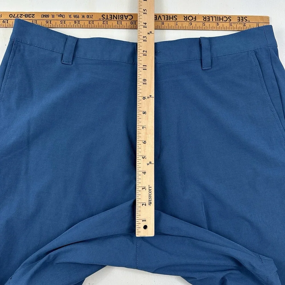 Banana‎ Republic Performance Golf Shorts Men 38x10 Blue Stretch Elastic Waist